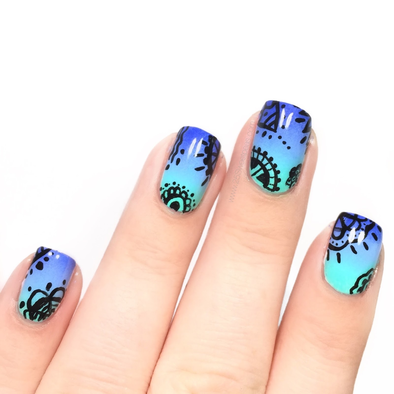 Gradation's and Doodles 25 Sweetpeas