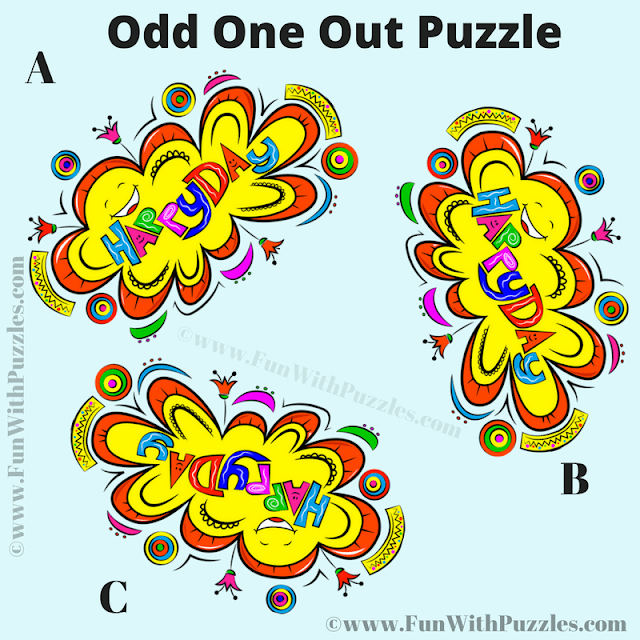 Colorful Odd One Out Picture Riddle: Spot the Difference!