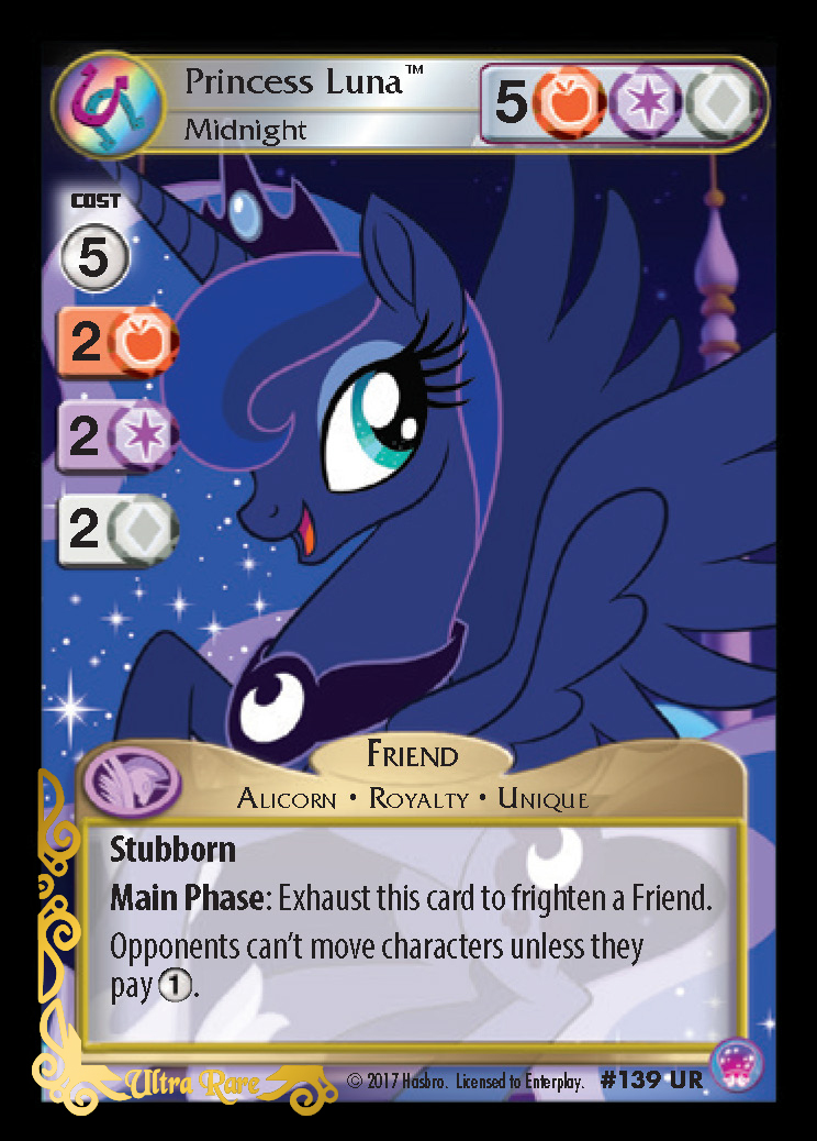 MLP Princess Luna, Midnight CCG Cards MLP Merch