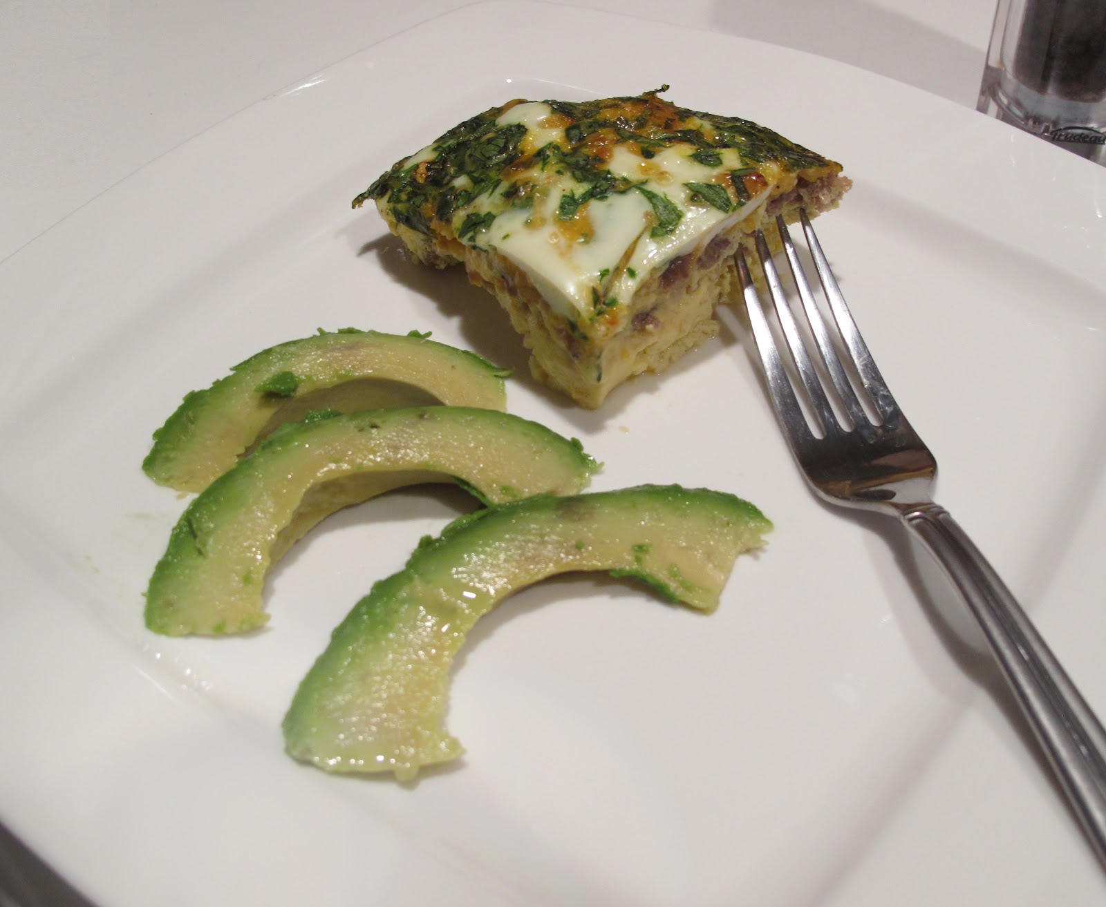 Montalvo Country: Crustless Spinach & Sausage Quiche Breakfast for Dinner