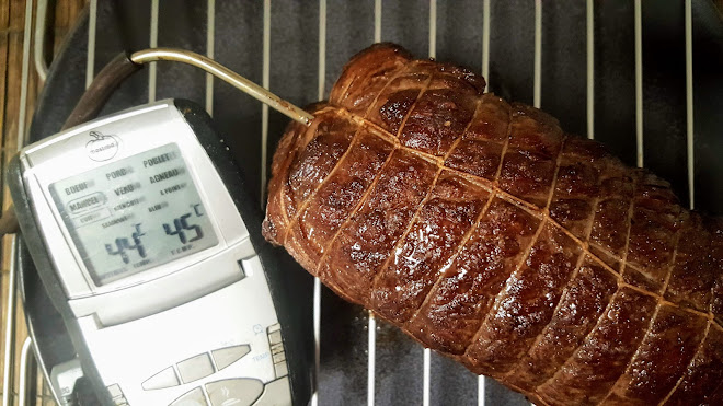 Tableau indicatif des températures de cuisson à coeur de viandes (boeuf,  veau, agneau, porc)