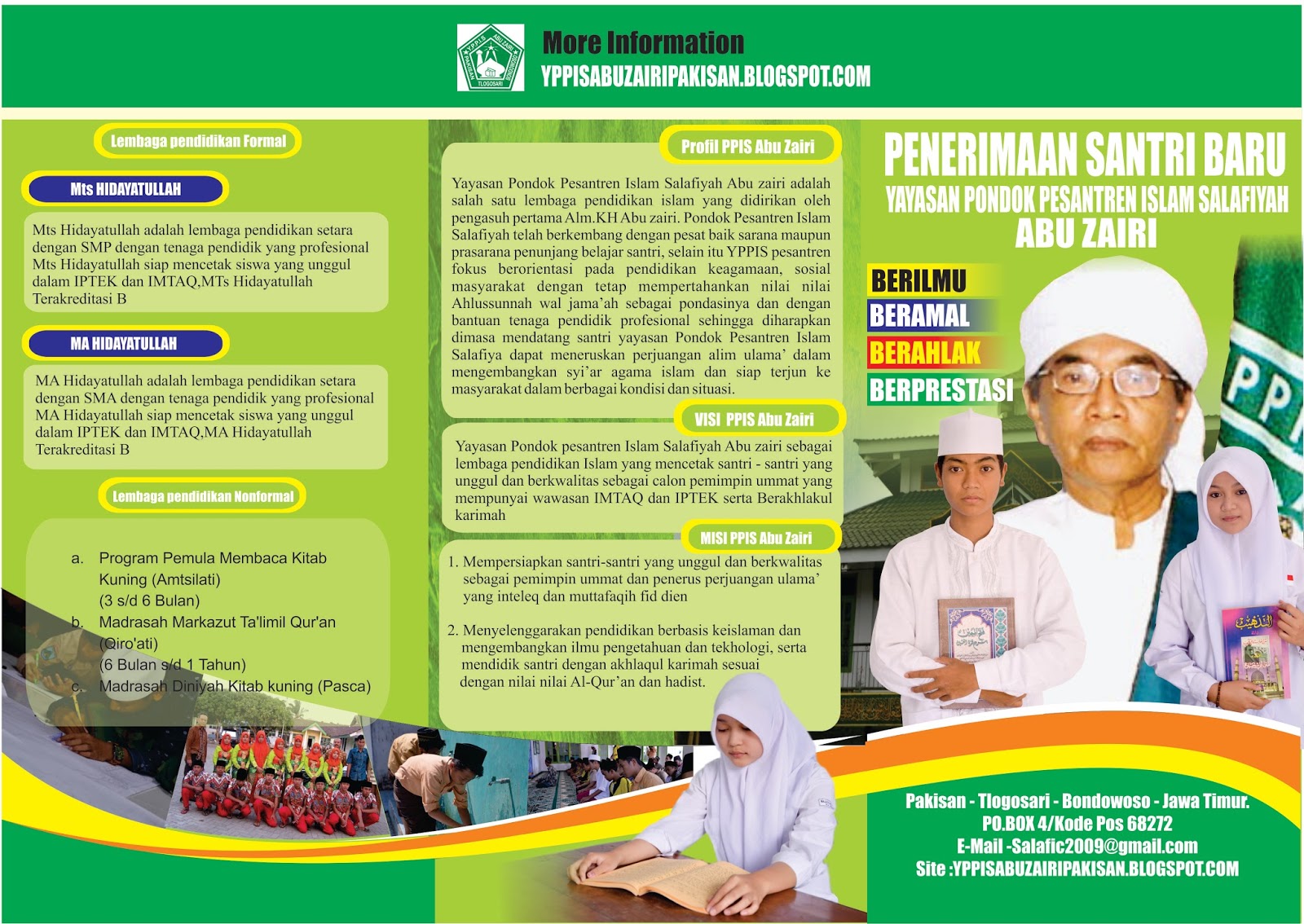 BALIHO & BROSUR PENERIMAAN SANTRI BARU MTS & MA HIDAYATULLAH