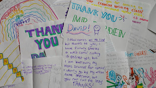 Thank you letters from middle school students