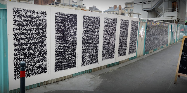 Peintures murales sur le palissade ouest - En face des "Petits papiers" - 29 Mai 2015 - Pierre Bessous « Prières » - 2015 - 03