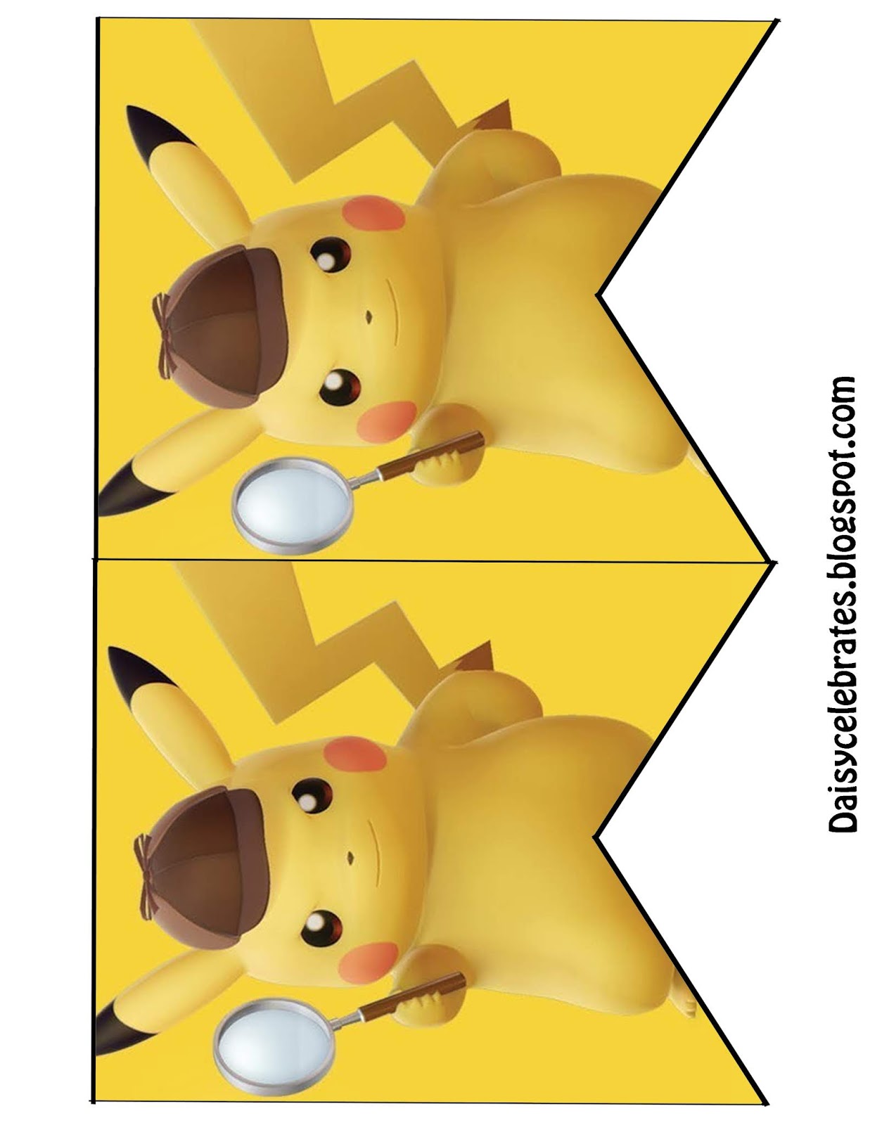 Fiesta Detective Pikachu Mini Kit para Imprimir Gratis. Oh My Fiesta