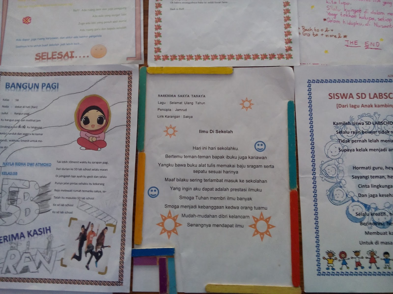 Minggu minggu ini anak anak kelas lima dan kelas enam sibuk menulis lirik lagu Sebenarnya dalam pembelajaran bahasa Indonesia baik kelas 5 maupun kelas 6