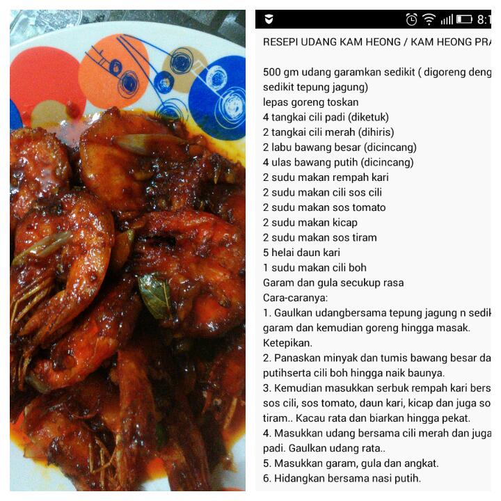 Resepi Udang Masak Kam Heong