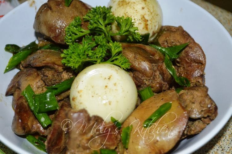 Mely's kitchen Chicken Liver with hard boiled egg