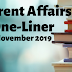 Current Affairs One-Liner: 26th November 2019