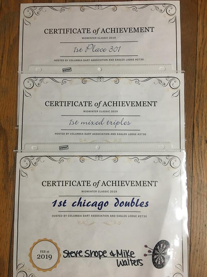 Dart Shope MidWinter Classic (Columbia MO) and 4th Triple Bull