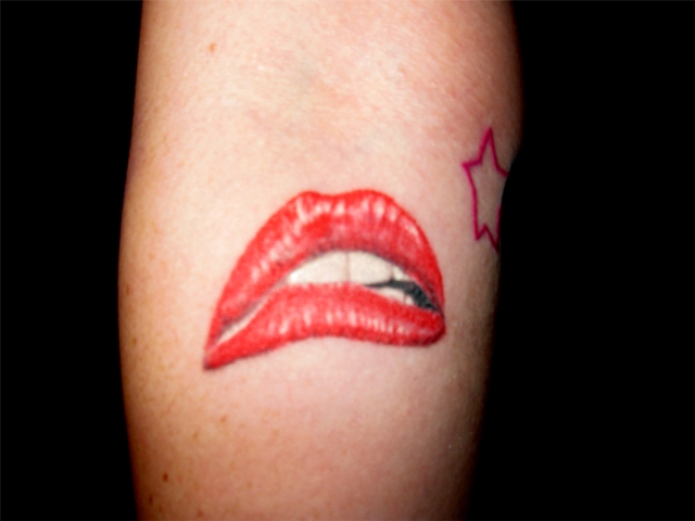 1. Rainbow Lips Tattoo Designs - wide 10