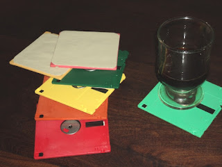 Posavasos con diskettes Diskettes posavasos