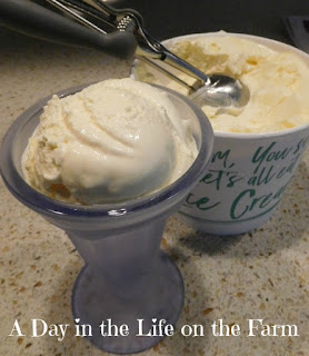 A Day in the Life on the Farm: Lemon Custard Ice Cream featuring