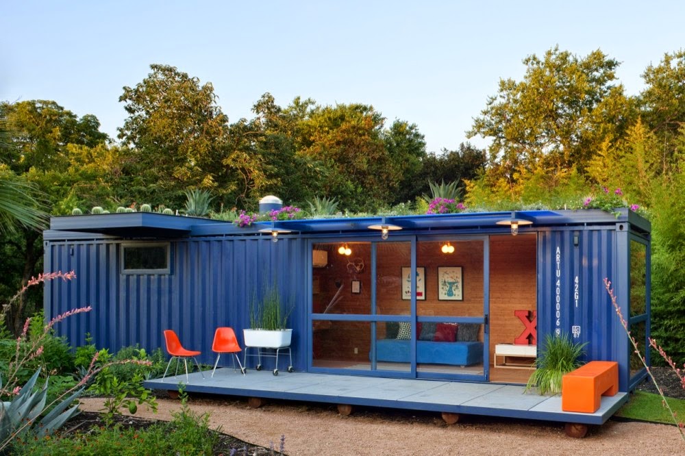 2.) Blue container? Run with it! - All You Need is Around $2000 to Begin Building One of These Epic Homes – Made From Recycled Shipping Containers!
