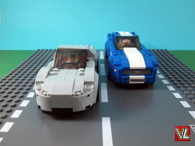 MOC LEGO Corrida Ford Mustang vs Porshe 918
