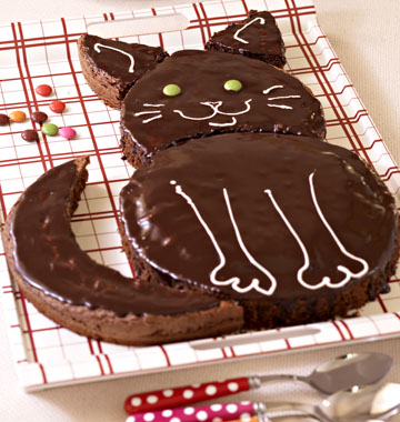 Gâteau d’anniversaire chat, au chocolat