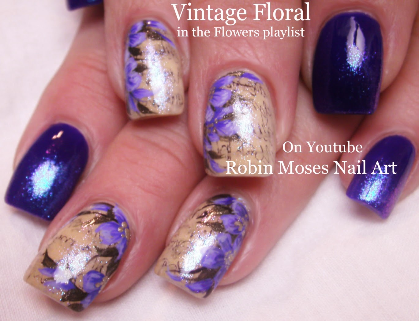 vintage flower nail art design for beginners tutorial up today
