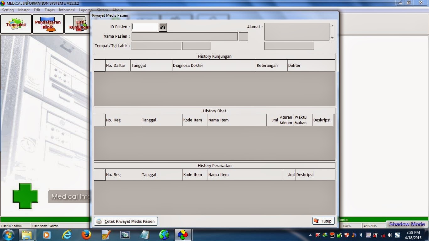 Setting master. Setting master