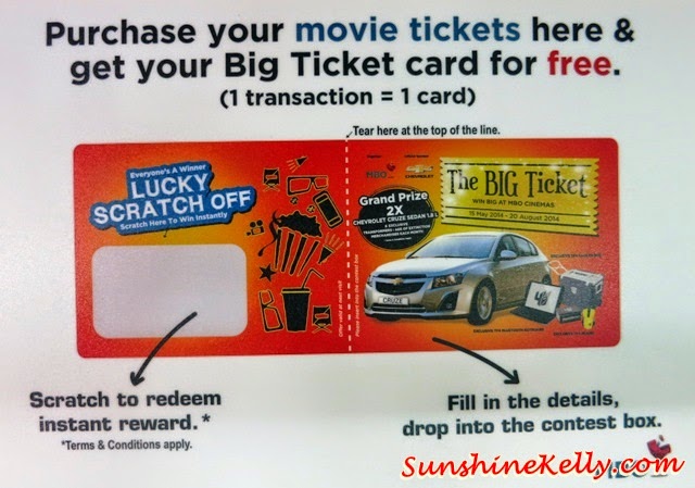 The Big Ticket Contest, Lucky Scratch Off, MBO Cinemas, contest, win car, win chevrolet cruze sedan