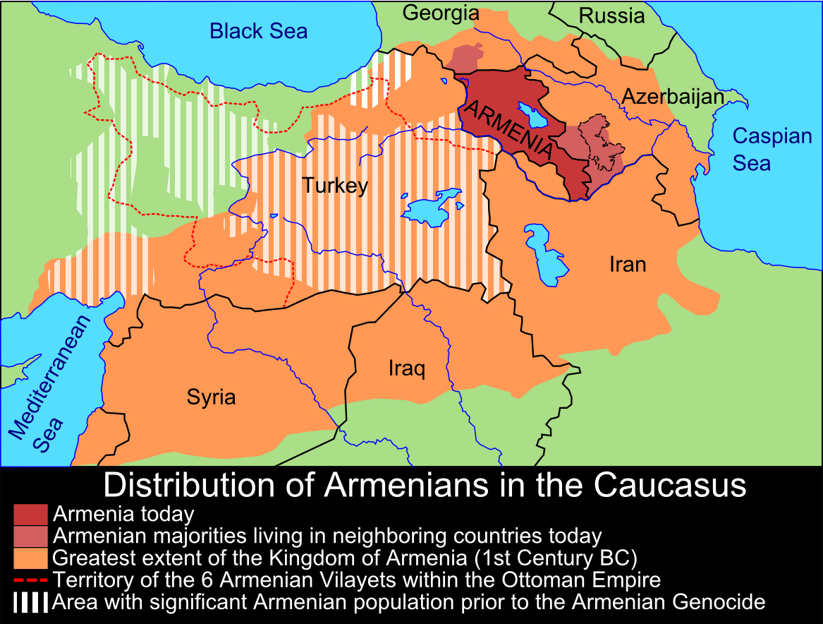 La Muchacha de Armenia: Distribución histórica y actual de la población