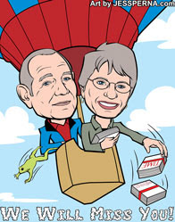 Retirement Couple in a Hot Air Balloon