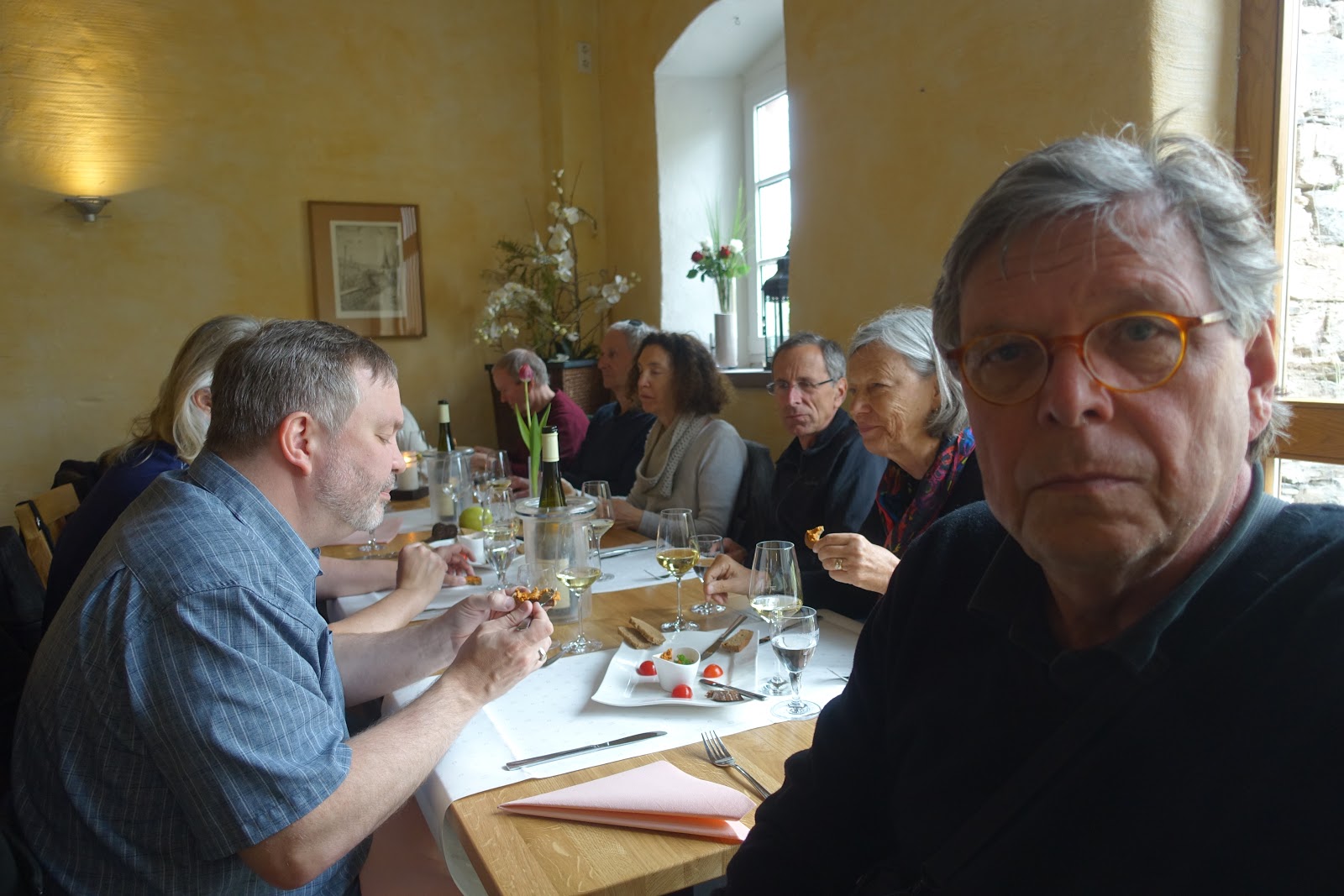 Schiller Wine Lunch At Restaurant Juffer Flair Of Weingut Christian Steinmetz In Brauneberg Mosel Germany North Tour 19 By Ombiasy Winetours Quintessential Riesling