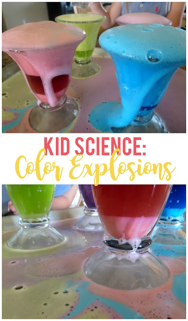 Color Explosions--Watch your kids faces when they do this fun and simple experiment using household ingredients!