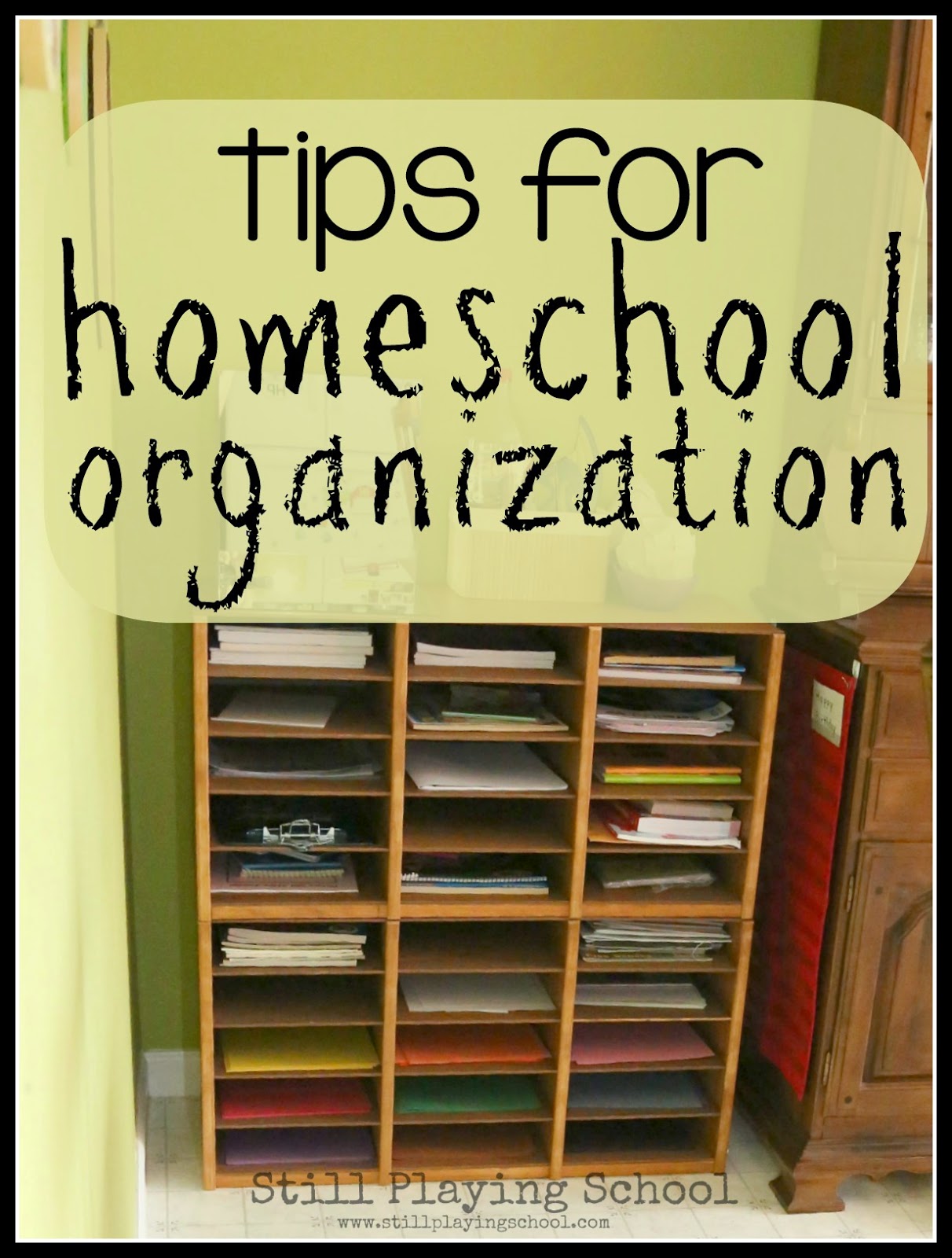 Our Homeschool Organization - By Healthier Spaces Organizing