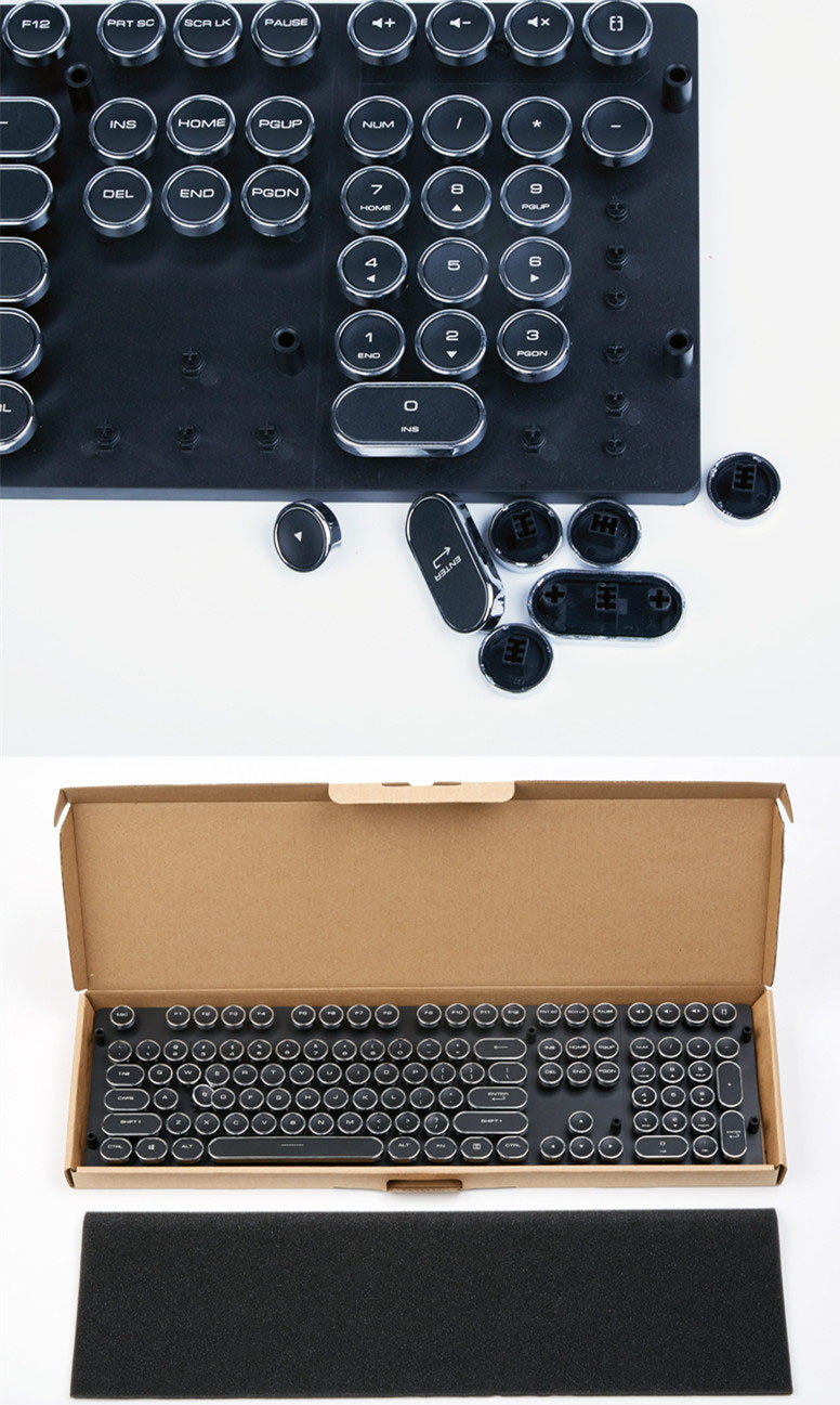 Altkey Retro Vintage classical typewriter Punk keycaps for Cherry mx