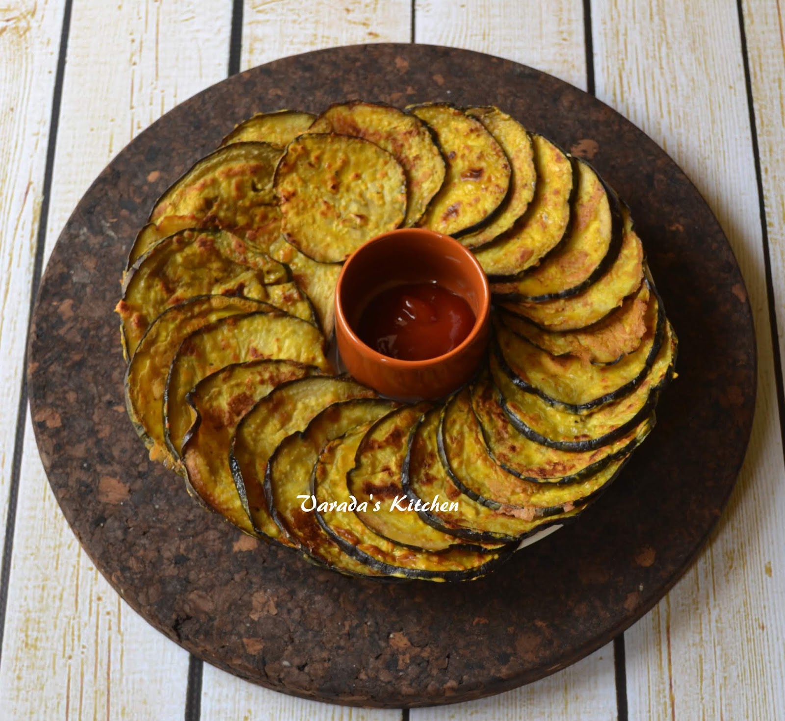 Varada's Kitchen and Garden Eggplant Chips