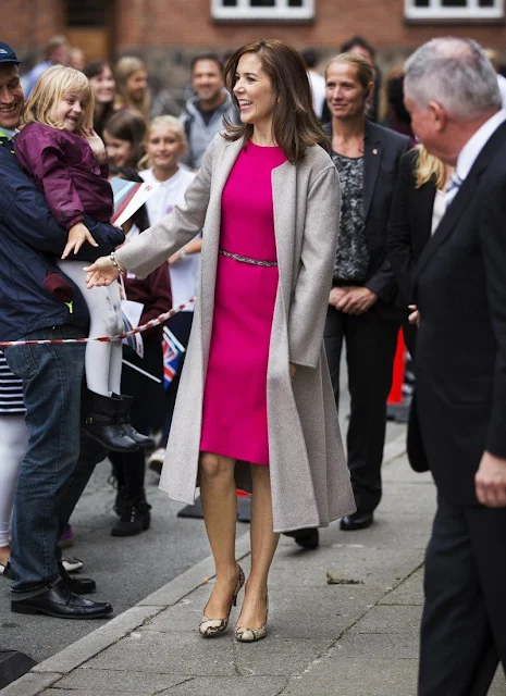 Crown Princess Mary chose a JOSEPH Double Cashmere Oslo Coat for Global Education opening ceremony