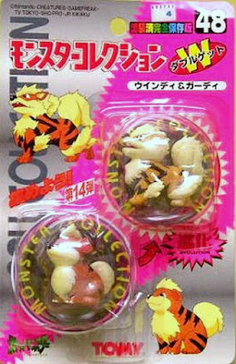 Growlithe Pokemon figure Tomy Monster Collection series