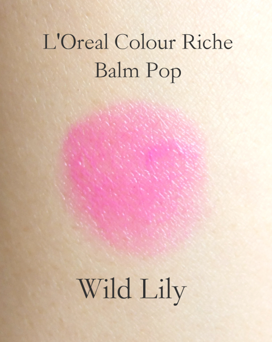 L'Oreal Colour Riche Balm Pop Wild Lily swatch
