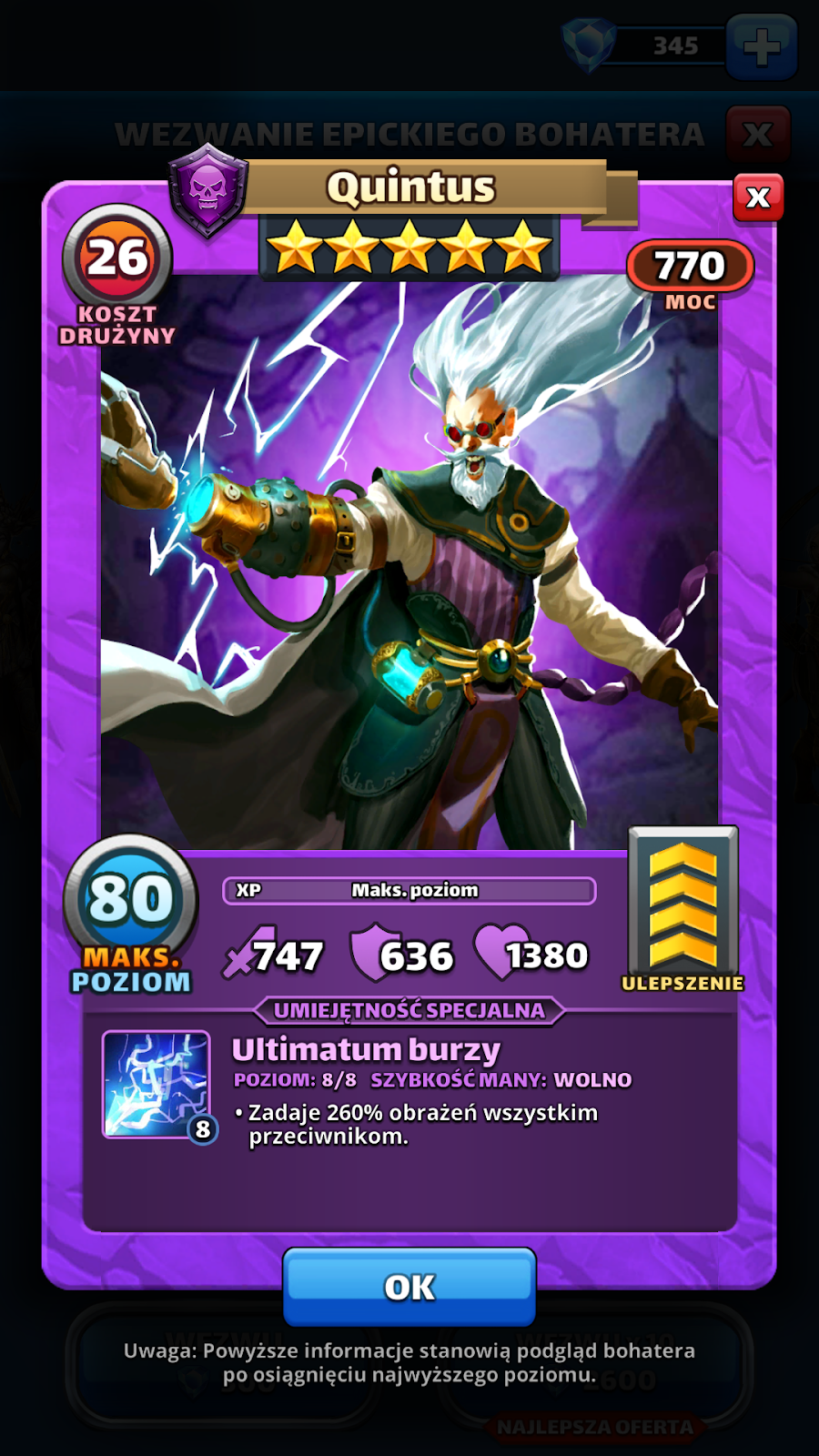 EMPIRES AND PUZZLES PORADNIK PL po grze QUINTUS Bohater mroczny