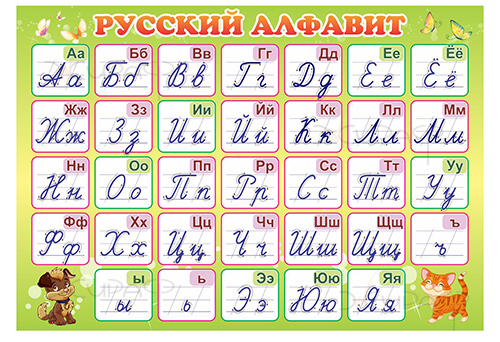 Алфавит прописной с картинками