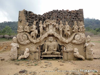 Under the Kothmale reservoir - Statute's of Lord Buddha Truly Wonderful