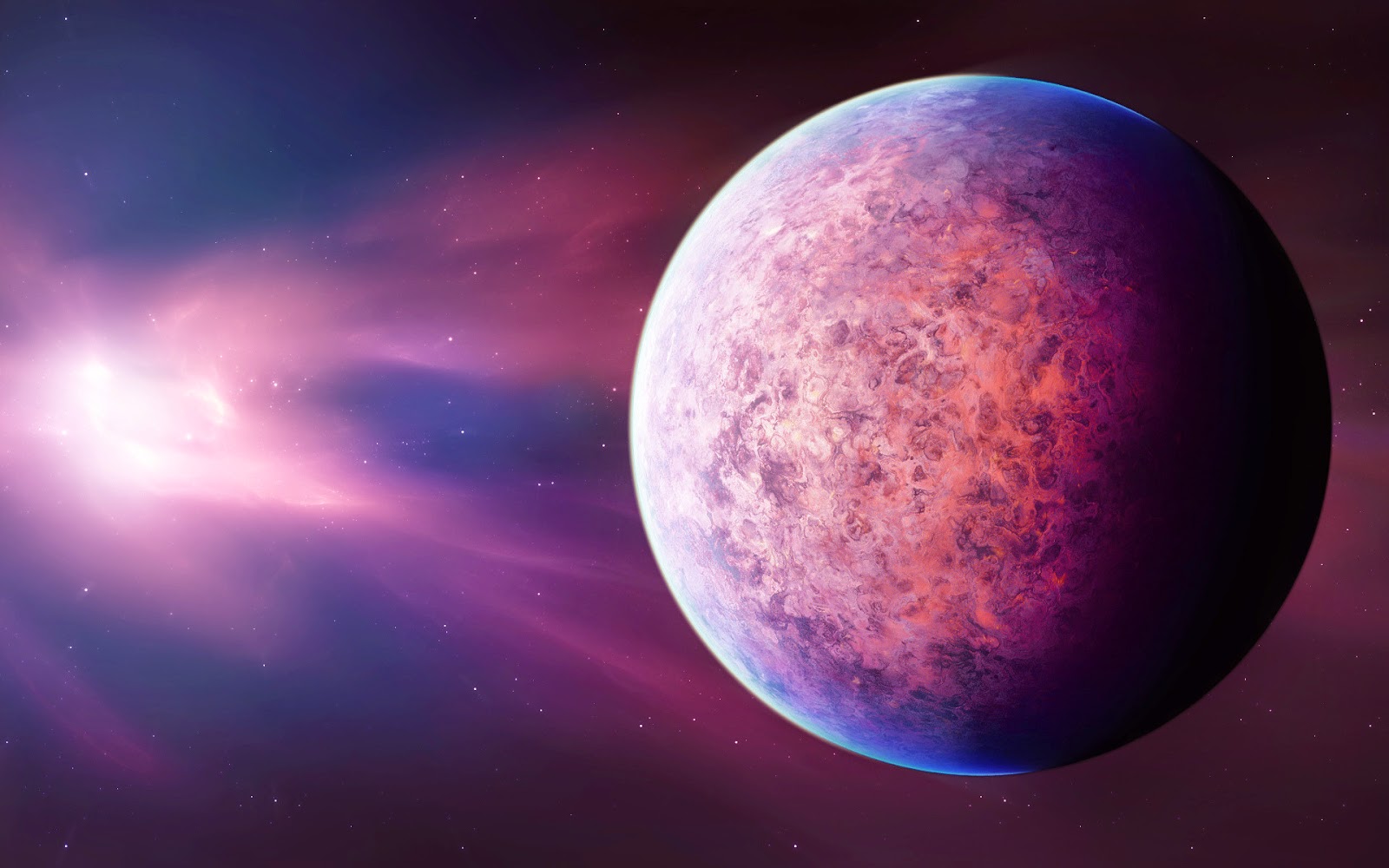 Planet in Pink Light Wallpaper - WallpapersXplore | Free HD Desktop