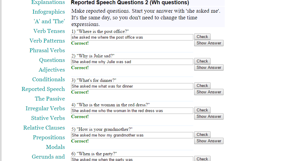 Check answers. Check answers
