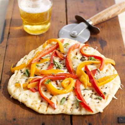 Fontina and Pepper Pizza