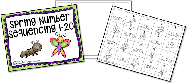 Number sequencing 1-20: Free from Time4Kindergarten.com available at https://www.teacherspayteachers.com/Product/Spring-Number-Sequencing-1-20-2494167 Number sequencing 1-20: Free from Time4Kindergarten.com available at https://www.teacherspayteachers.com/Product/Spring-Number-Sequencing-1-20-2494167