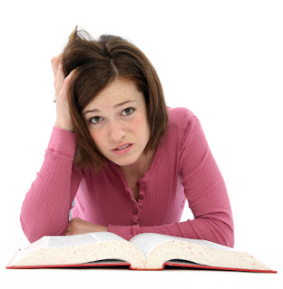 Frustrated Nurse Studying