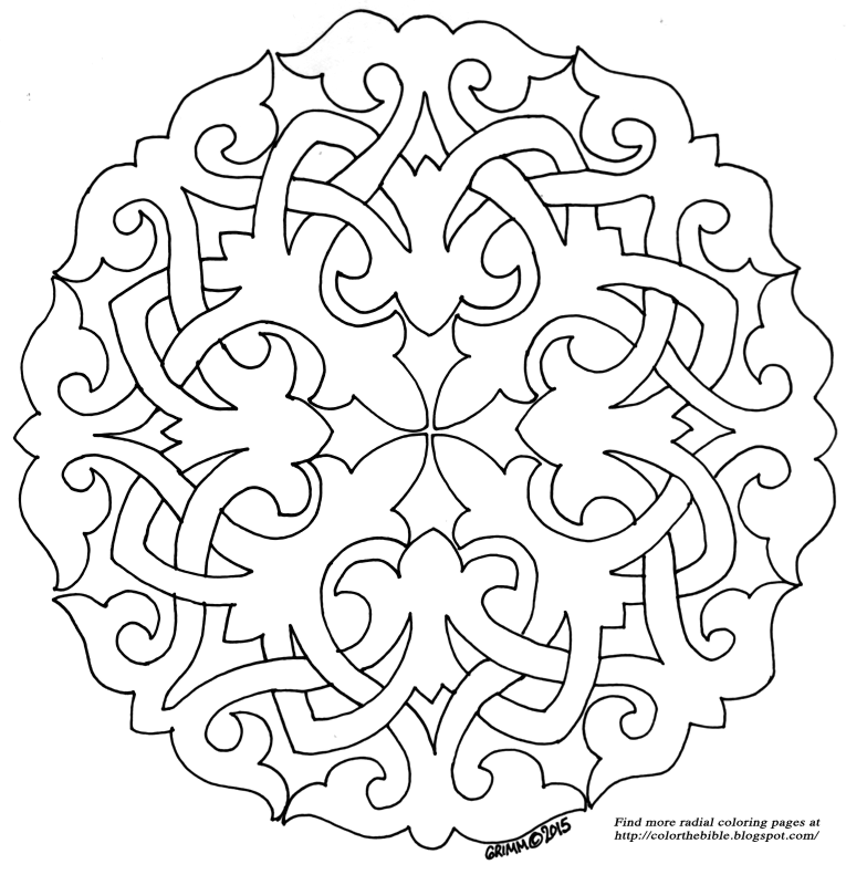 Radial Designs Coloring Pages | radial design with the fleur de lis color the bible Radial Designs Coloring Pages | radial design with the fleur de lis color the bible