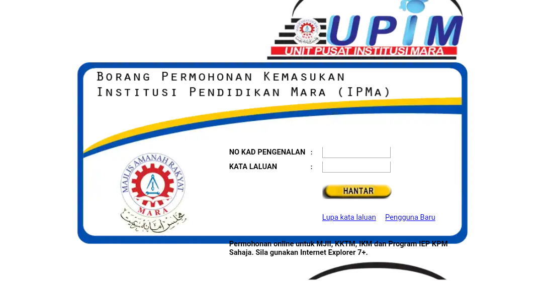 Permohonan Kolej Profesional MARA 2019 (Program Diploma)