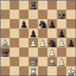 Partida de ajedrez Ernesto Palacios vs. Ricardo Calvo, posición después de 36…Da3!!