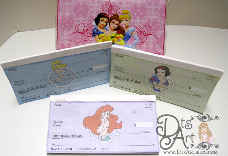 DtsArt Blog: Just Like Real ~ Play Disney Princess Checks