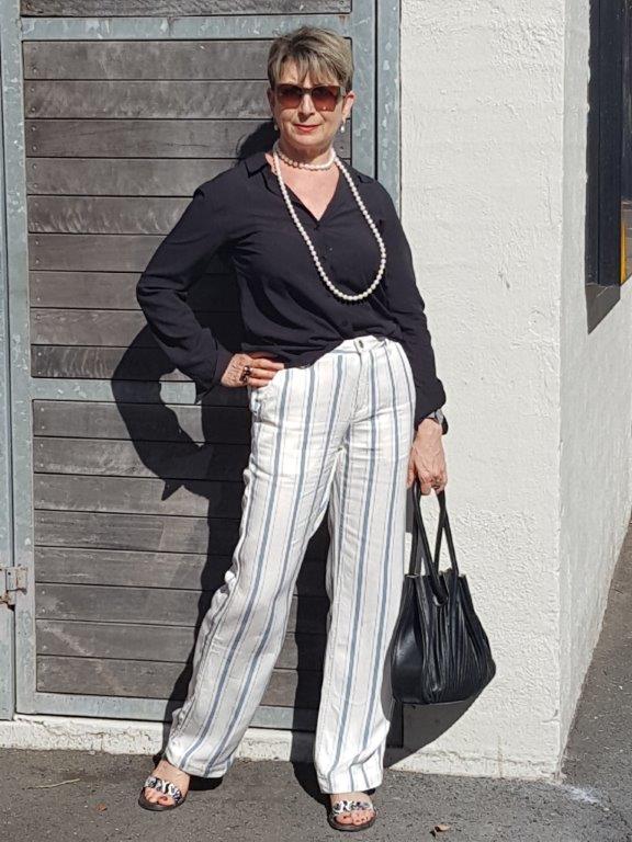 Looking Fabulous @ Fifty: WIDE LEG WHITE PANTS TWO WAYS