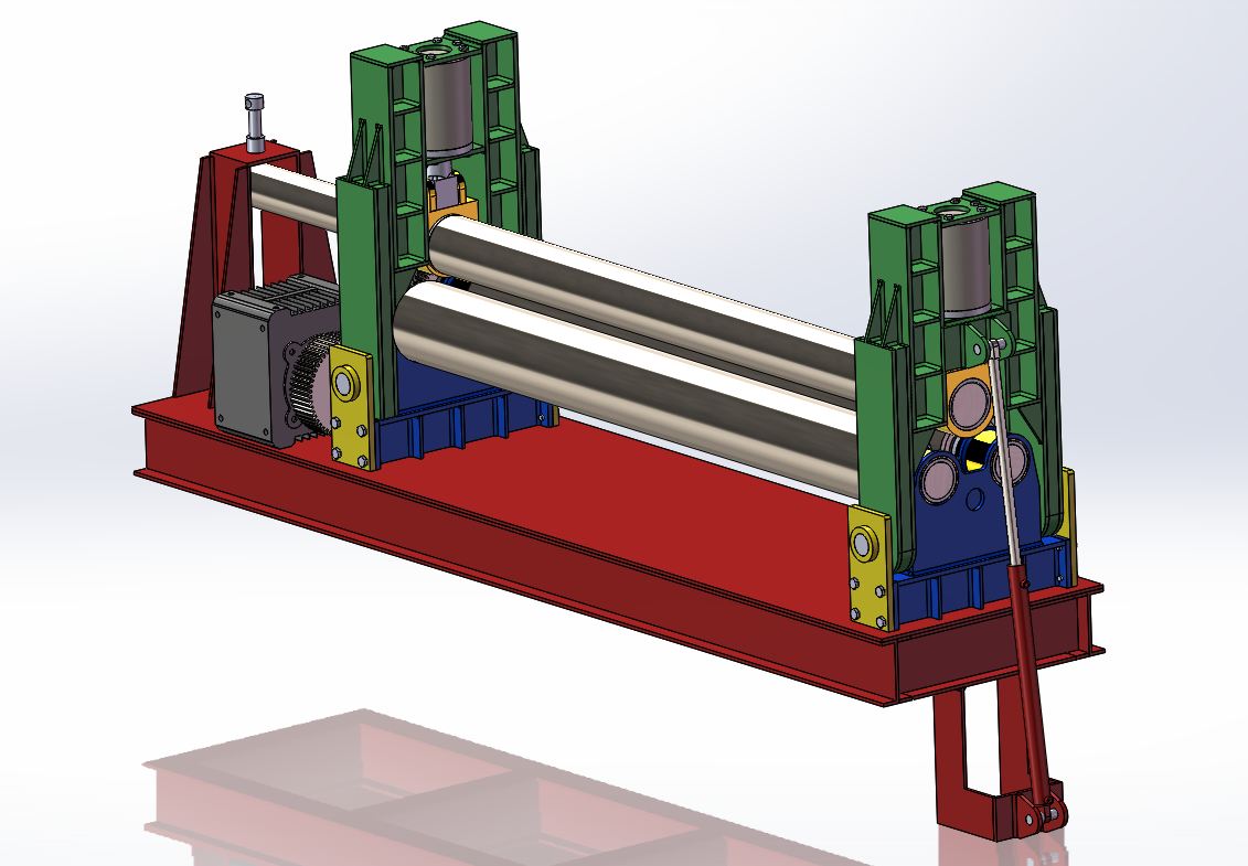 Steel Plate Rolling Machine Download free 3D cad models 100216