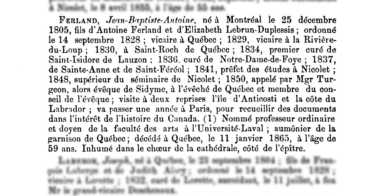 Kegaska Bibliographie FERLAND, JeanBaptisteAntoine, p. 182