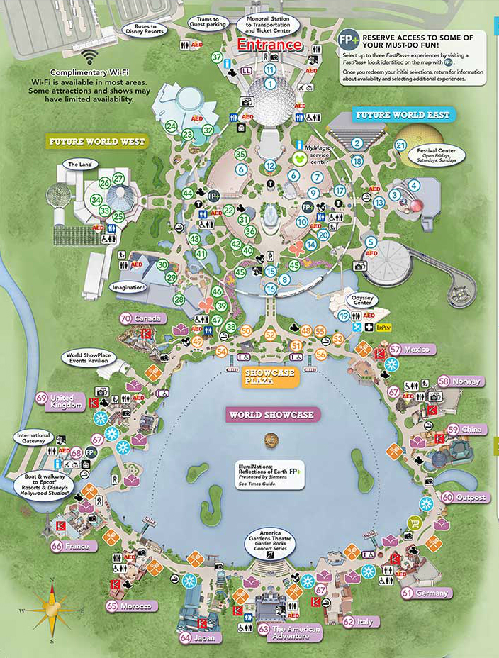 Disney World Epcot Map