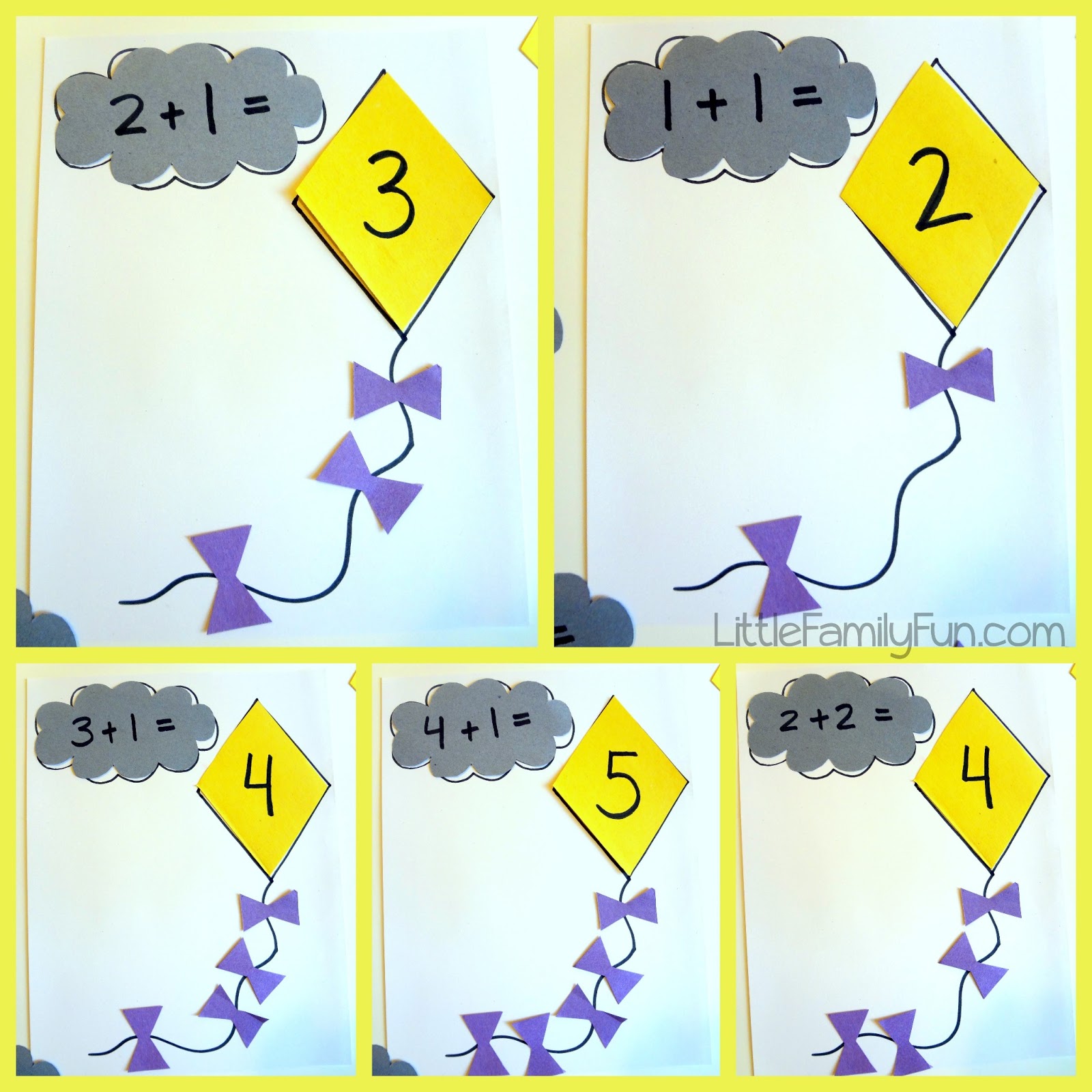 Little Family Fun Kite Math Activity for Kids